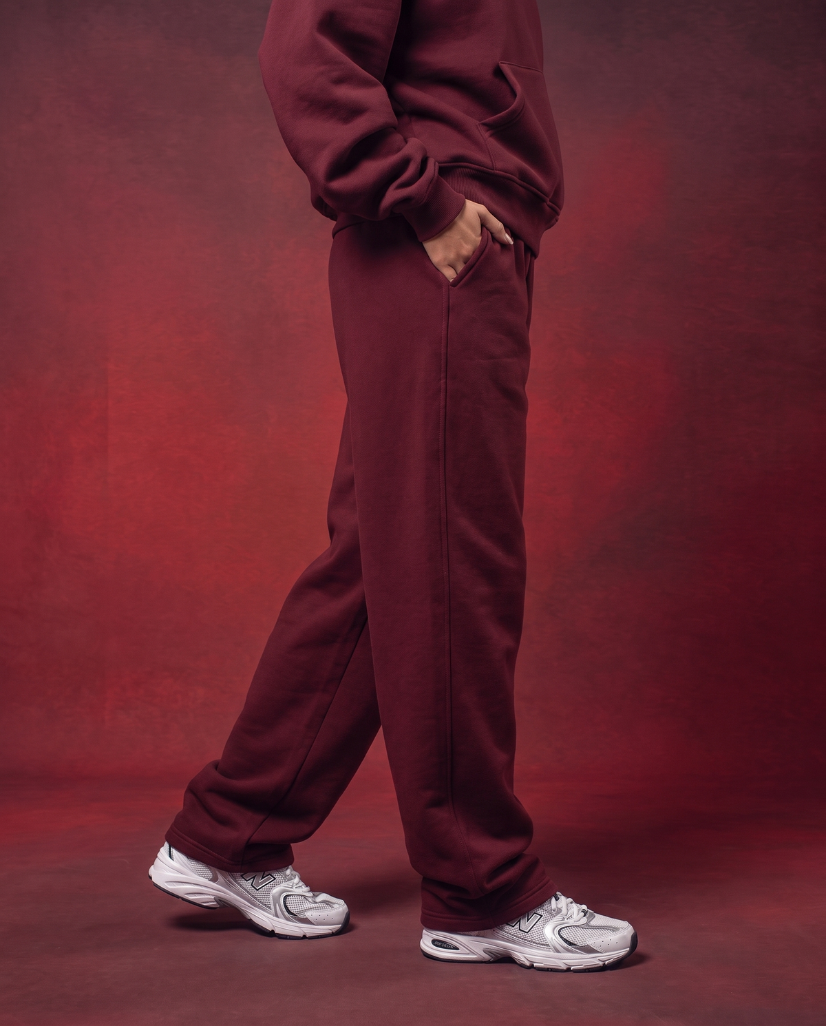 burgandy sweapants