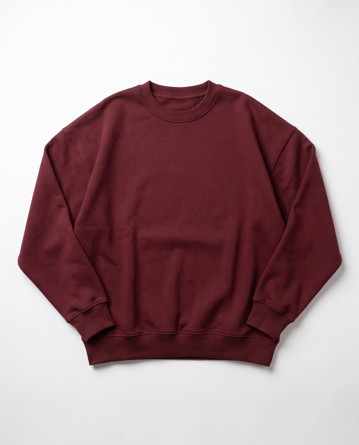 burgandy crew neck