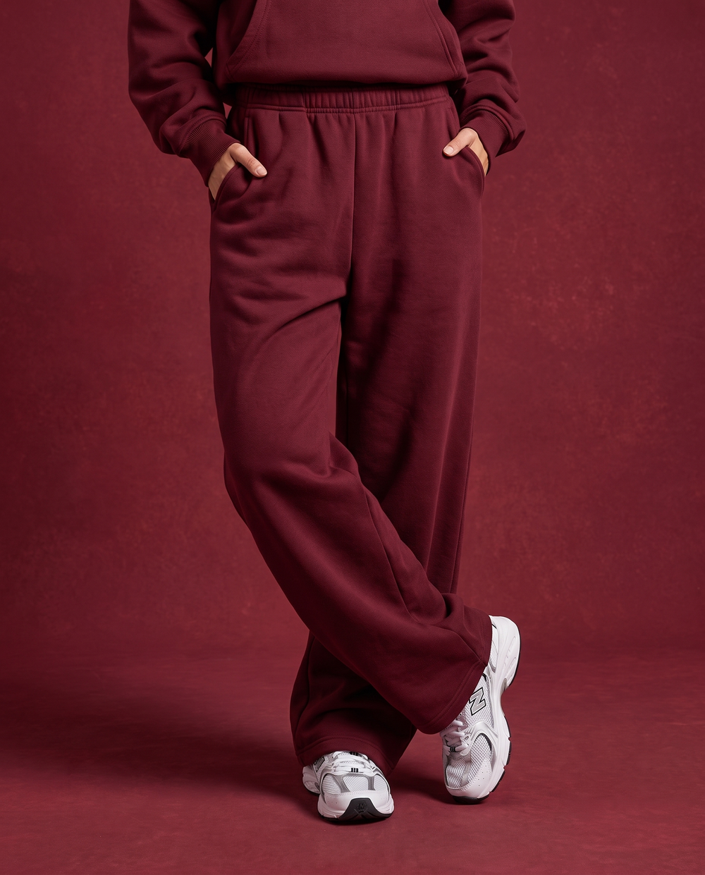 burgandy sweapants
