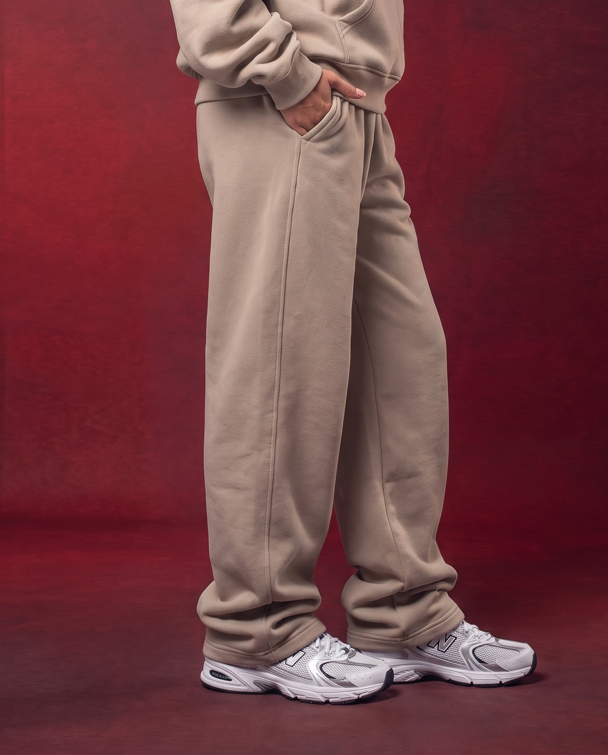 beige sweatpants