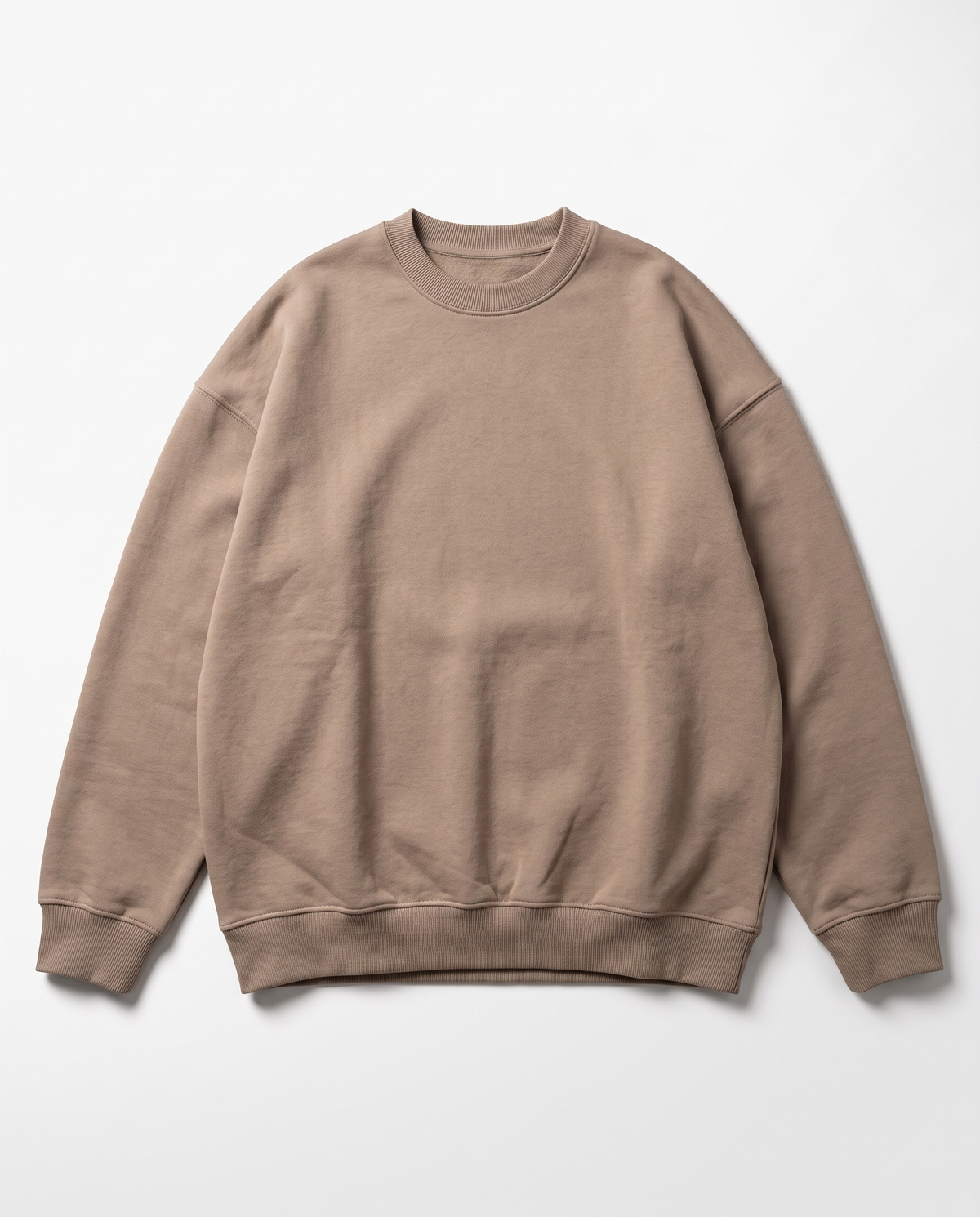 beige crew neck