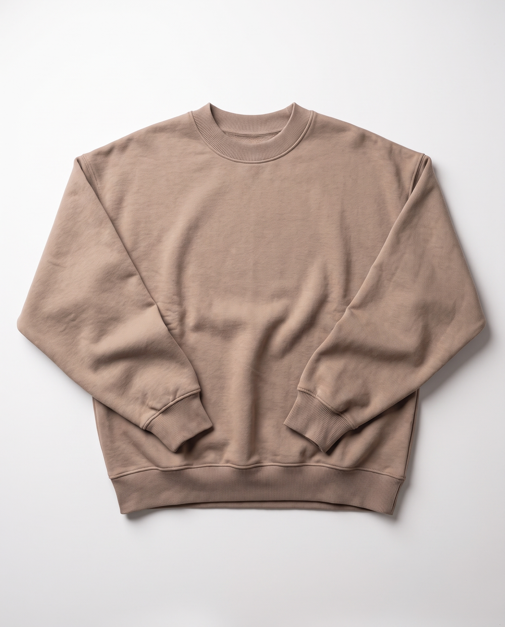 beige crew neck