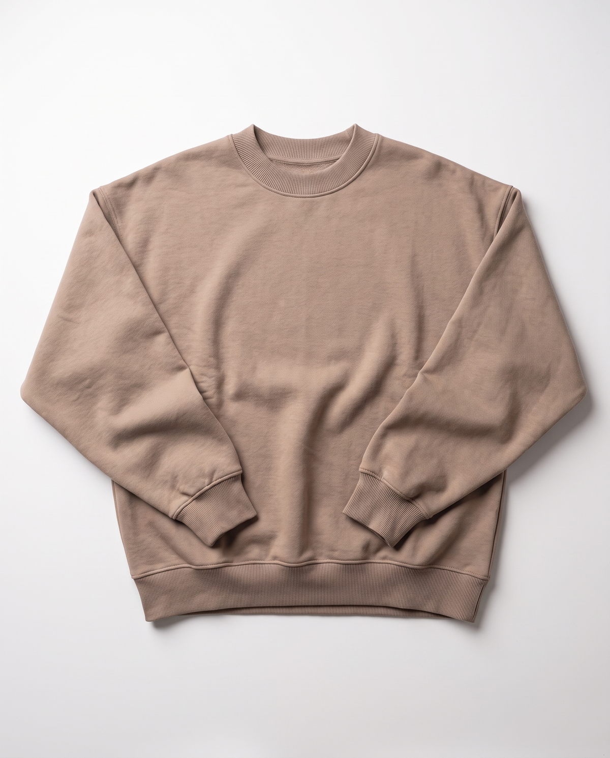 beige crew neck